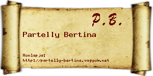 Partelly Bertina névjegykártya